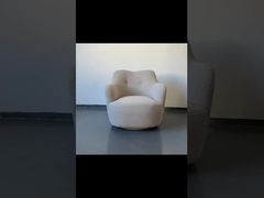 Introduce Comfort Upholstered Swivel Chairs Modern Swivel Accent Chair With Curved Backrest For You