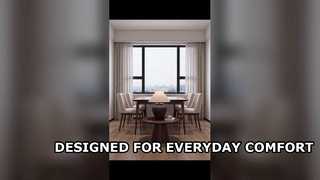Lightweight Solid Wood Upholstered Dining Chair | Easy-Clean Wooden Padded Dining Chair