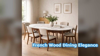 French Solid Wood Dining Table Elegance