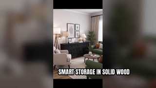 Premium Solid Wood Storage Cabinet with Smooth Top Surface