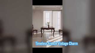 French Vintage Carved Dining Chair with Cane Seat